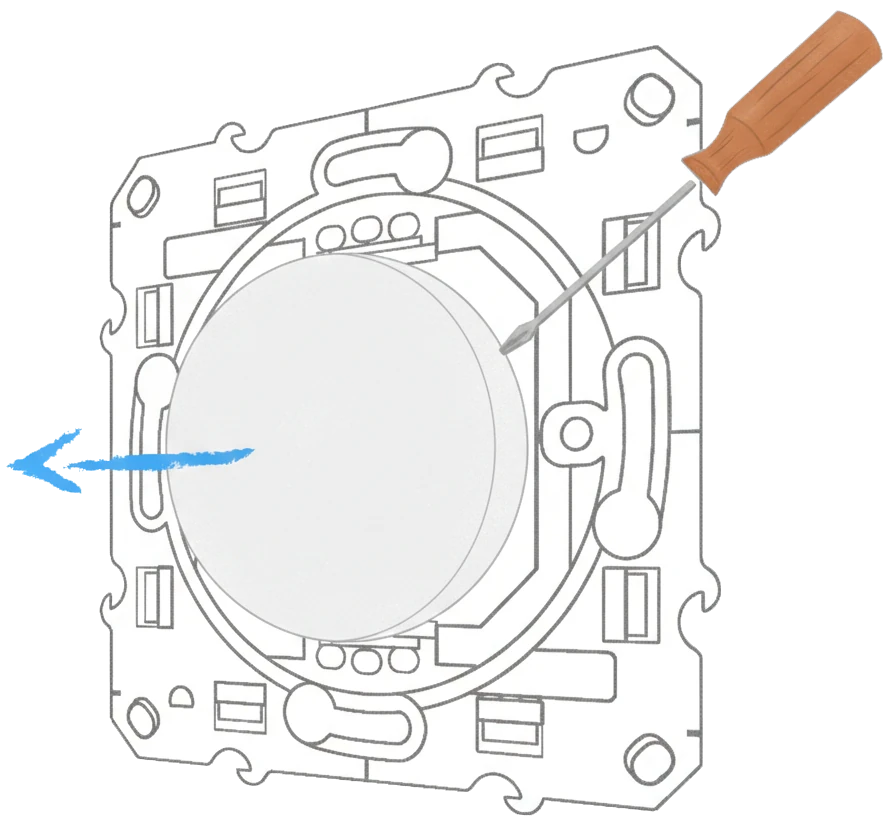 Dépose Bouton de type Odace
